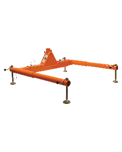portable base for offset davit arm