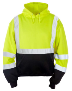 Kishigo Unisex High Visibility Reflective Pullover Hoodie JS154, Polyester, ANSI 107 Type R/Class 3, Construction, Roadwork, Traffic, Warehouse, Utility, Security, Event, Outdoor (Lime, 2X)