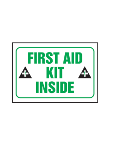 first aid kit inside