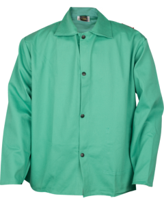 Radnor® SMALL Green Cotton Flame Resistant Jacket w/Snap Front Closure - RAD64054960