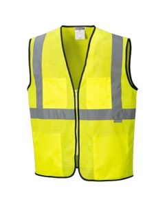 lime class 2 mesh vest